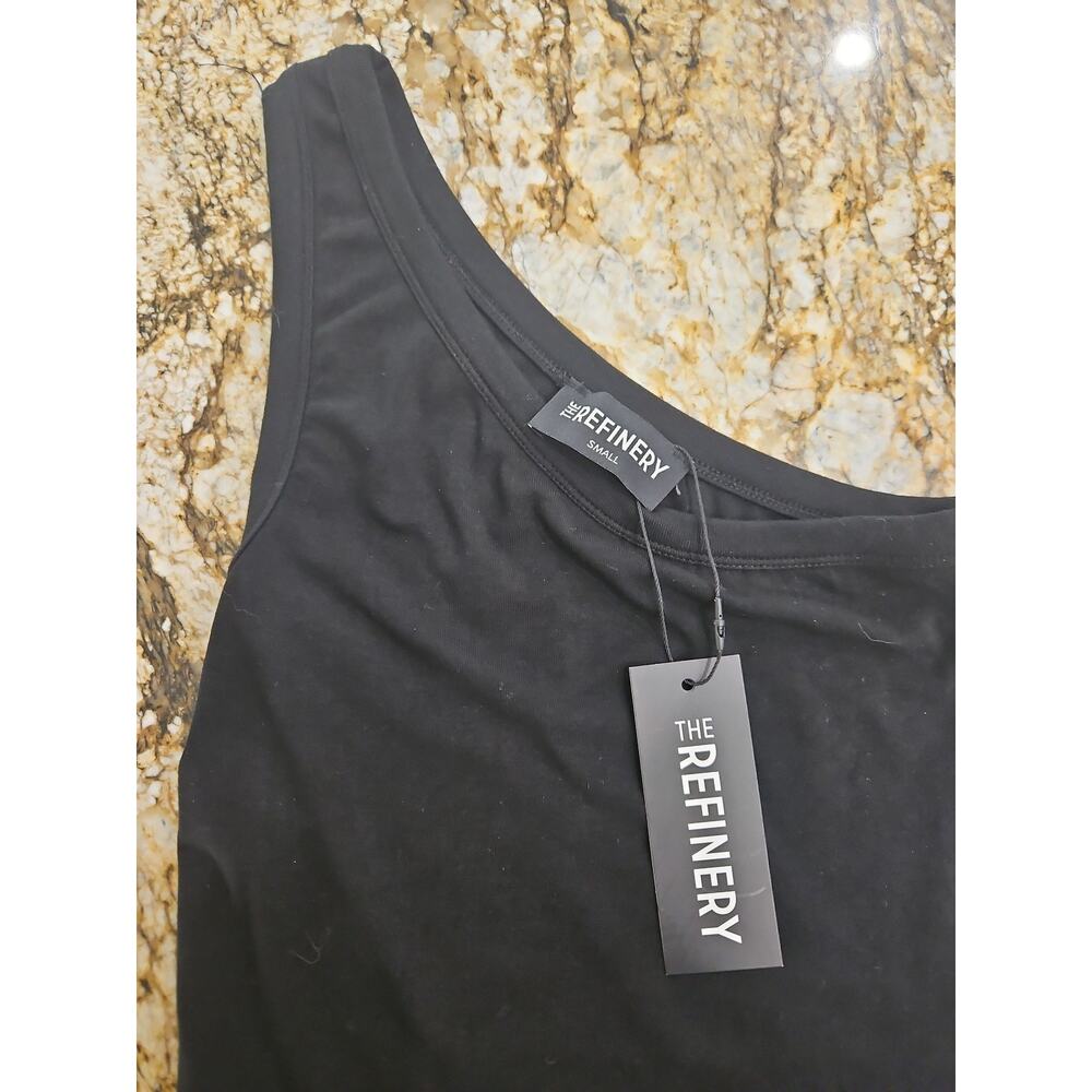 Women's Black Sleeveless One Shoulder Top Small. NWT